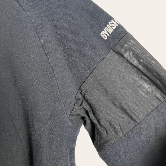 Gymshark Black Slouch Cowl Neck Sweatshirt Pullover Hoodie Size M - Picture 5 of 9